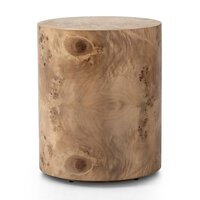 BURLED WOOD DEND TABLE