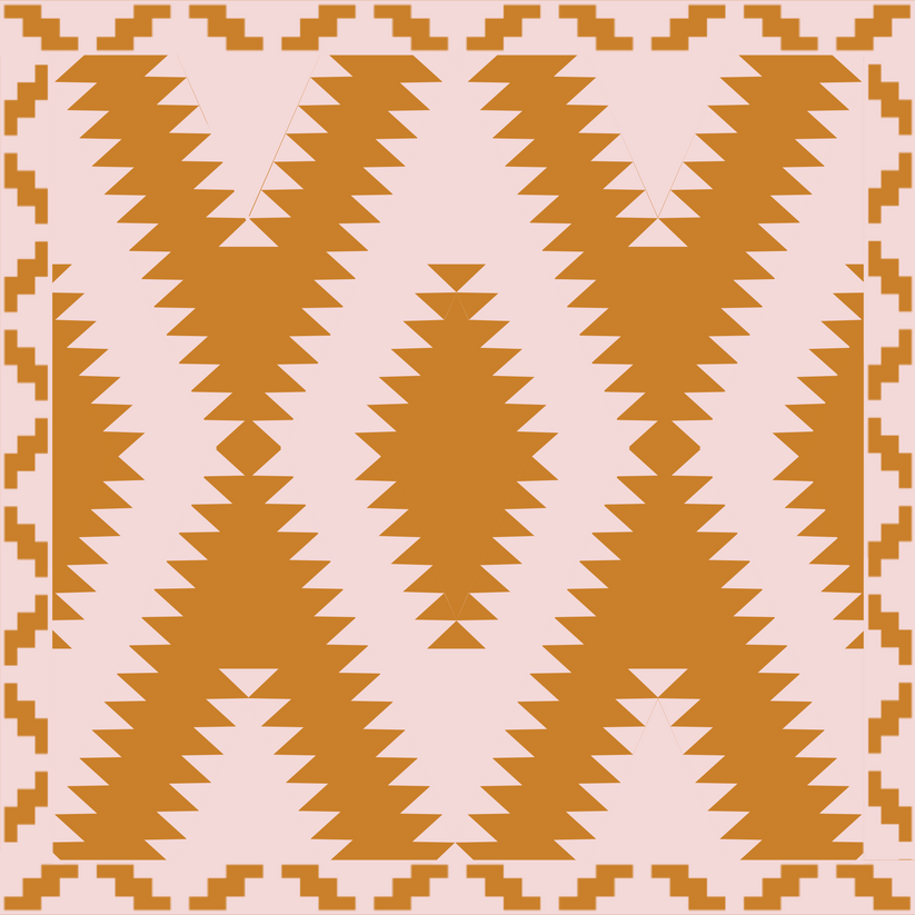 PINK + TERRACOTTA - YONDEROSA BABY BLANKET