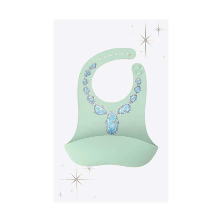 Turquoise Necklace Baby Bibs