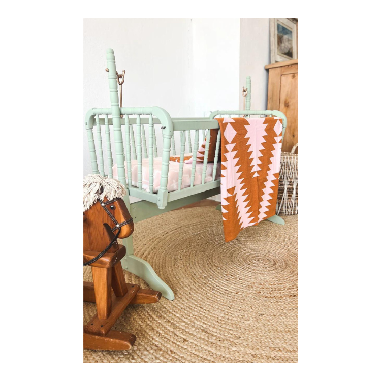 PINK + TERRACOTTA - YONDEROSA BABY BLANKET