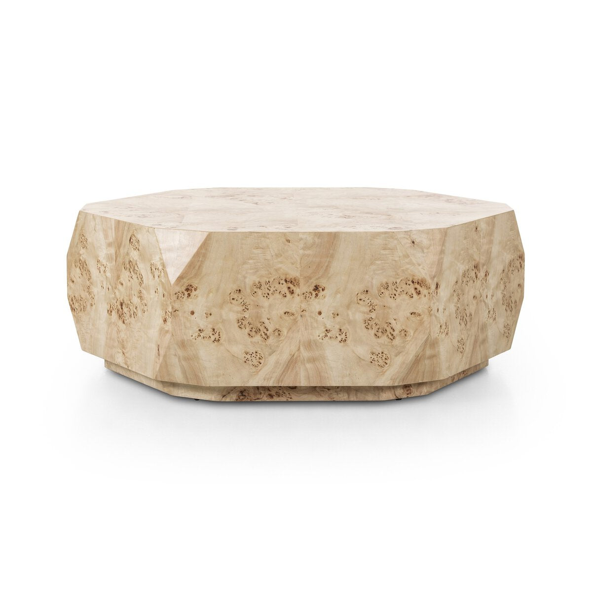 BURLED WOOD COFFEE TABLE
