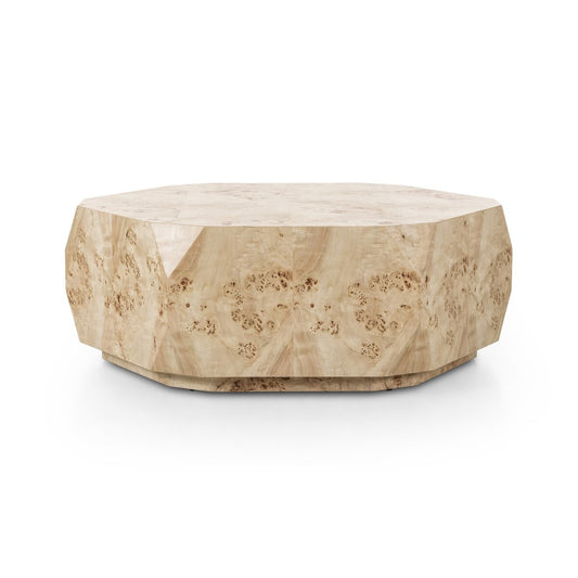 BURLED WOOD COFFEE TABLE