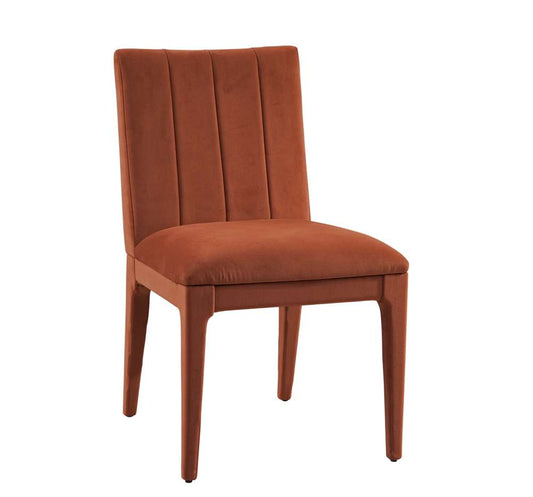 RUST VELVET DINING CHAIR