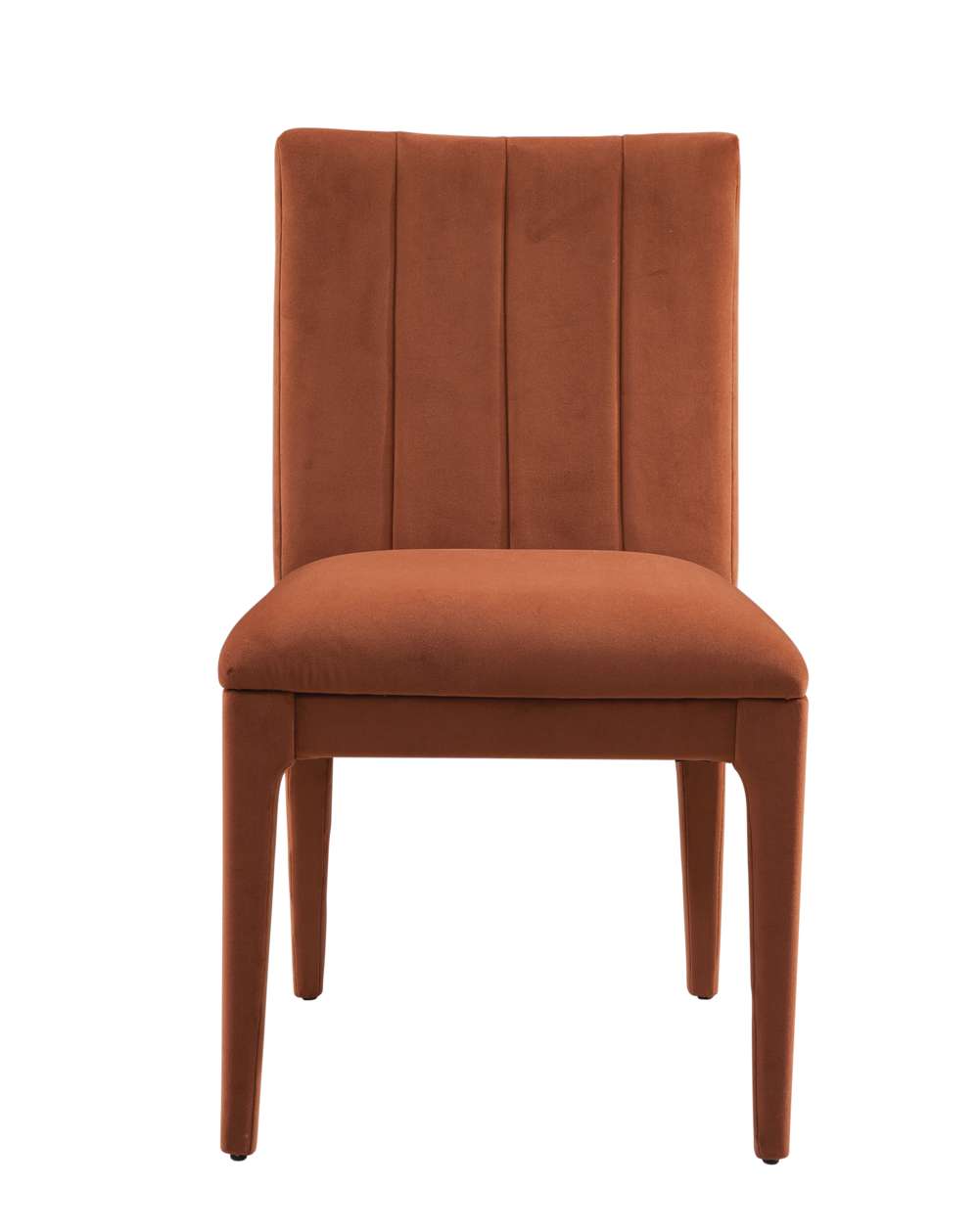 RUST VELVET DINING CHAIR