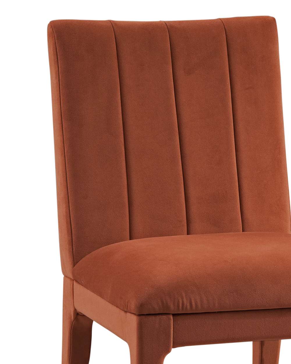 RUST VELVET DINING CHAIR