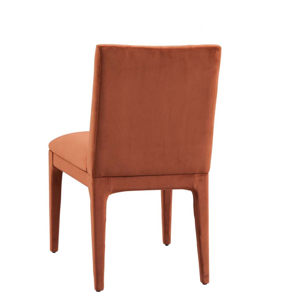 RUST VELVET DINING CHAIR