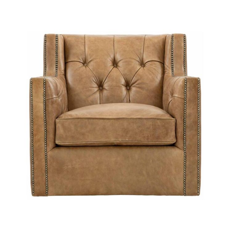 Candace Leather Swivel Chair