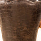 BROWN LEATHER SWIVEL CHAIR WITH CROC ACCENTS AND NAILS