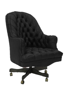 Introducing the Leather Arrow Desk Chair – a fashionable yet practical office chair. Featuring a unique arrow shape backing, this western style chair has metal stud detailing, offering a modern touch with a timeless appeal. With its leather upholstery, it's the perfect centerpoint for any workspace.