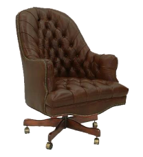 Introducing the Leather Arrow Desk Chair – a fashionable yet practical office chair. Featuring a unique arrow shape backing, this western style chair has metal stud detailing, offering a modern touch with a timeless appeal. With its leather upholstery, it's the perfect centerpoint for any workspace.