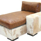 Leather and Hide Sectional Sofa Left Chaise Lounge